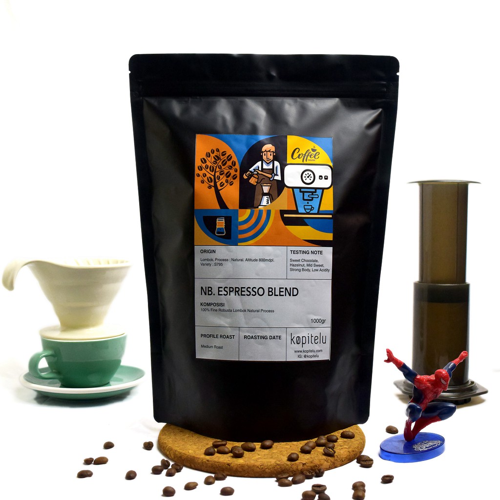 

Kopitelu NB - Espresso Blend (100% Fine Robusta Lombok Natural) 1 KG