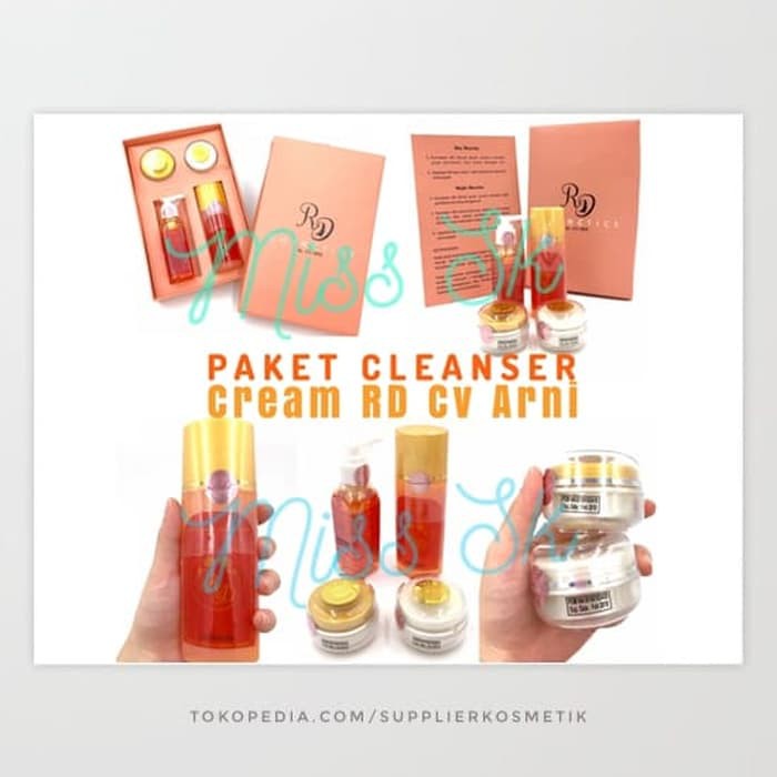 [ Paket cleanser / Box PINK ] Cream RD CLEANSER CV ARNI BPOM