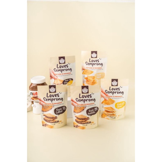 

Semprong kemasan pouch Wijen/ Coklat/ Cheese/ Nutella/ Choco cheese