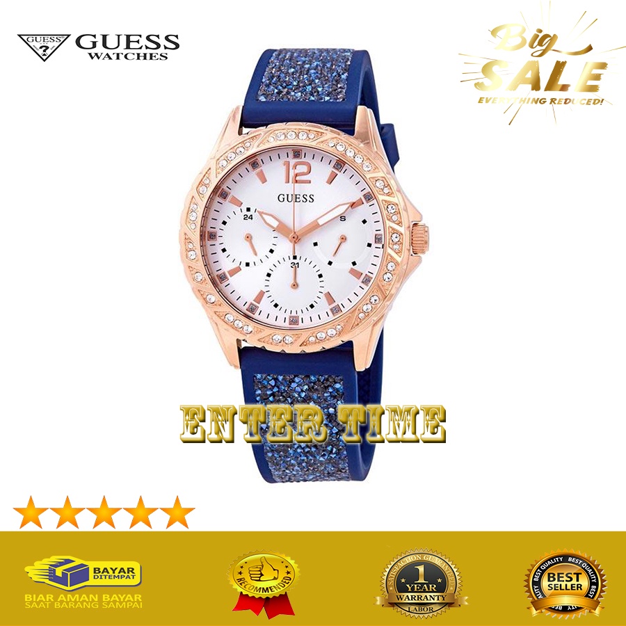 BIG SALE  JAM TANGAN WANITA MEWAH MERK GUESS W1096L4 JAM TANGAN WANITA IMPORT TERBARU GARANSI 1 TAHU