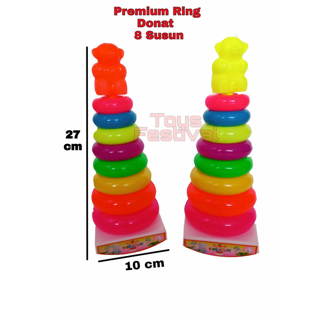 Premium Ring Donat Susun Mainan Edukatif