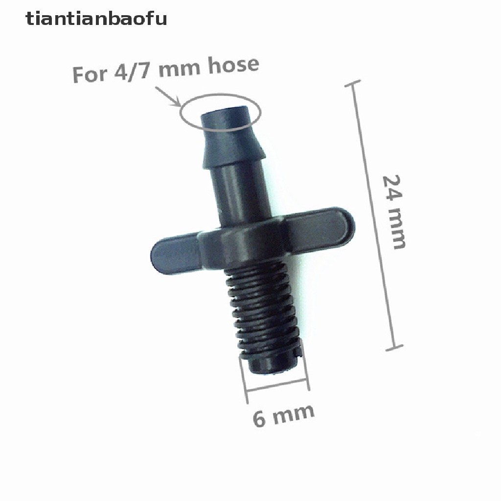 [tiantianbaofu] 50pcs4 / 7mm Splitter Adapter Connector Barb And Garden Irrigation Hoses Fittings 6mm Boutique