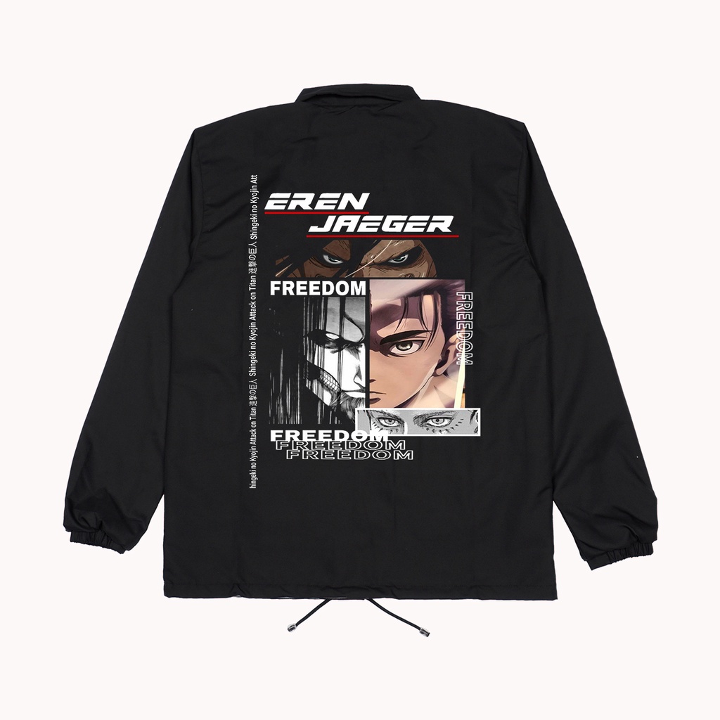 Jaket coach anime attack on titan eren jaeger - Jaket coach attack on titan - Jaketcoach eren jaeger