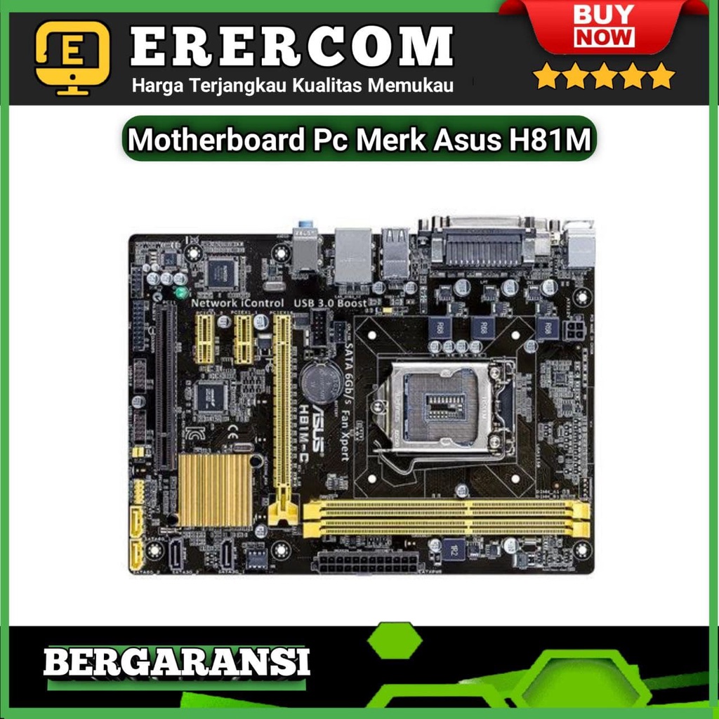 Motherboard Mobo Mainboard Pc Merk Asus H81M Socket 1150 Haswell Murah Garansi