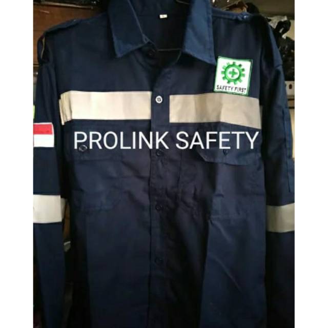 SERAGAM BAJU SAFETY DONGKER SCOTLIGHT 5CM KANCING