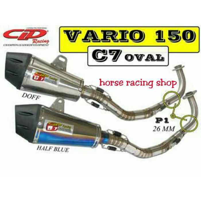 knalpot cld racing vario 150 c7 oval doff
