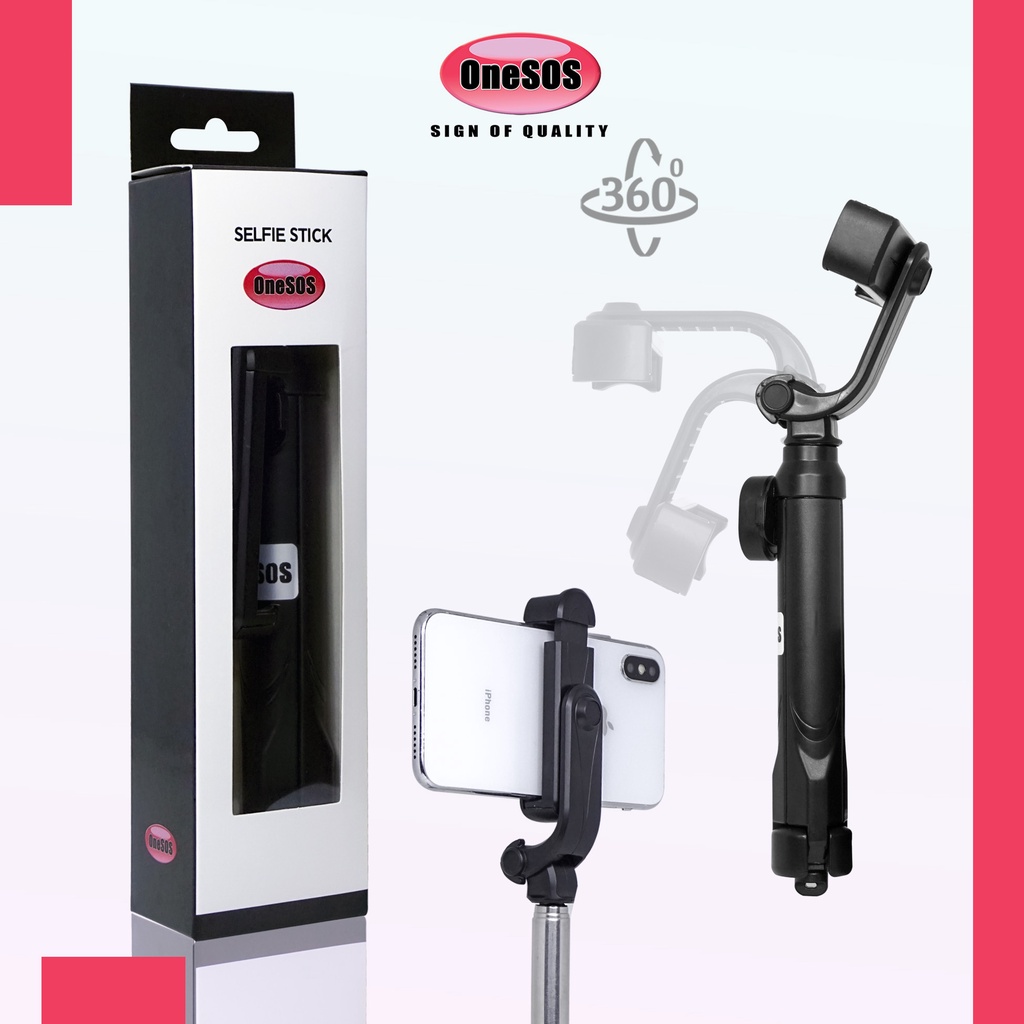 MallCasing - ONESOS Tongsis Tripod 3 IN 1 Handphone Selfie Stick Remote Bluetooth Expandable - XT10