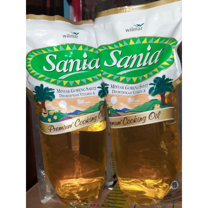 SANIA minyak goreng refill pouch 1 liter
