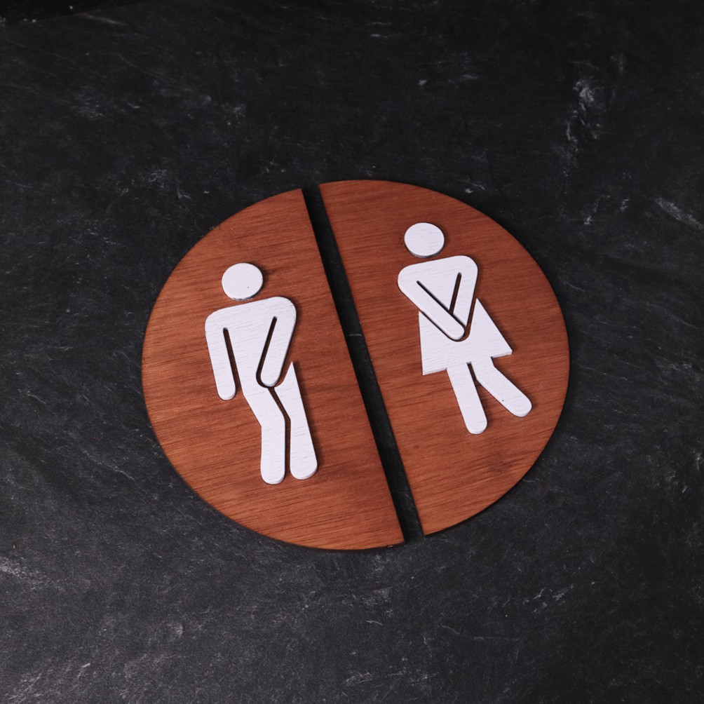 Sign Board Toilet | Papan Sign Kayu | Dekorasi Kayu Toilet SB 01