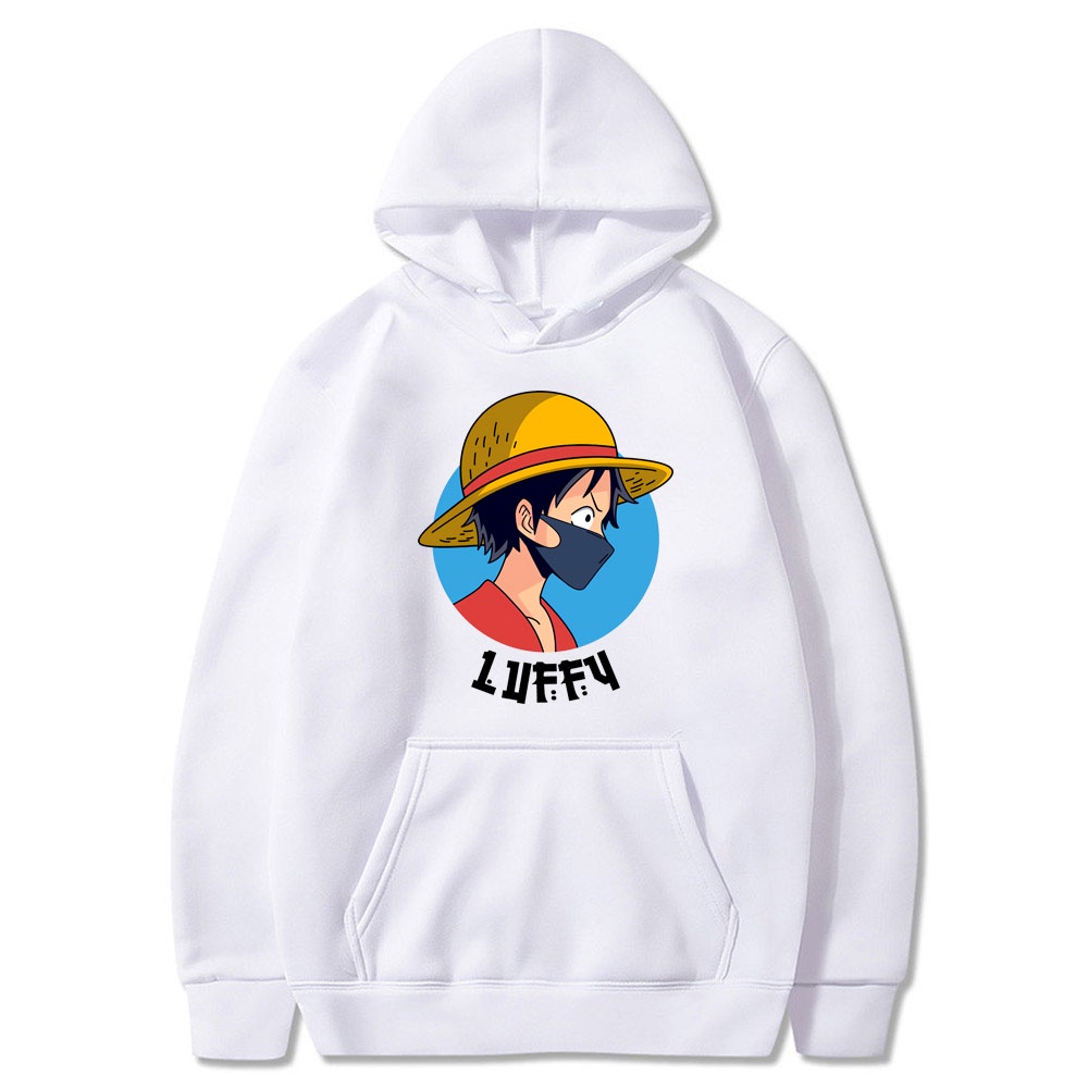 Luffy The Mask Jumper Hoodie II Sweater Hoodie Anime II Sweter Oblong Topi II SIZE M - XL ( Pria &amp; Wanita / Anak &amp; Dewasa )