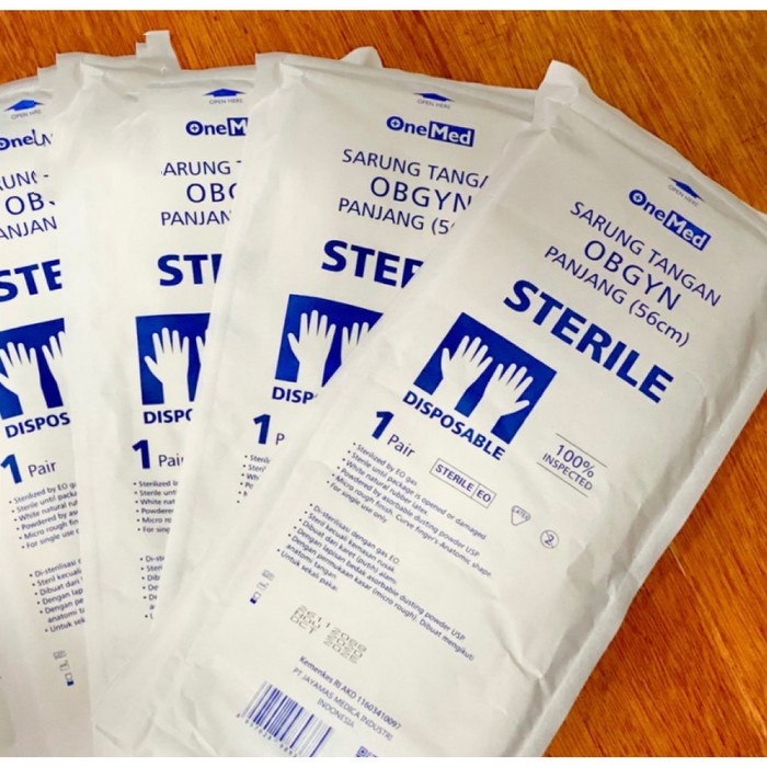 Sarung Tangan Obgyn Latex Sterile / Handscoon Gloves Obgyn Steril Panjang 56cm ONEMED
