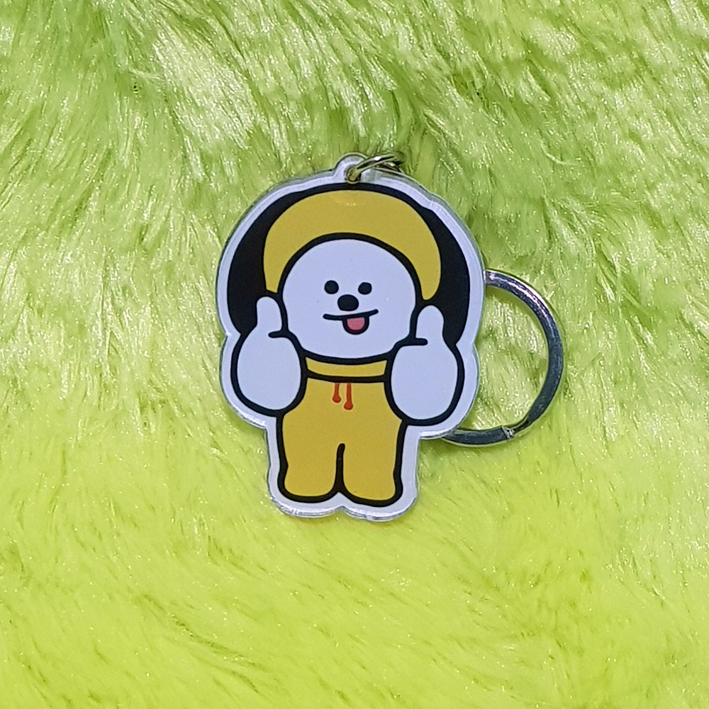 Ganci Akrilik Chimmy Kpop Gantungan Kunci Logo Bt21