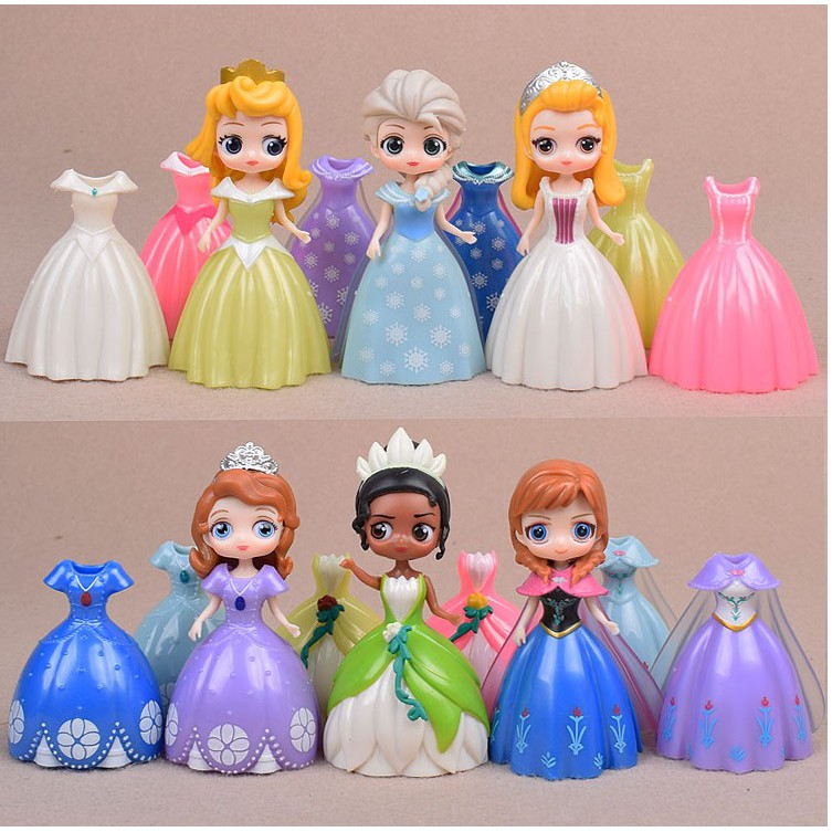 Mainan Princess ganti baju 6 Figure 18 dress