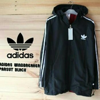 Jaket Parasut Adidas Maroon