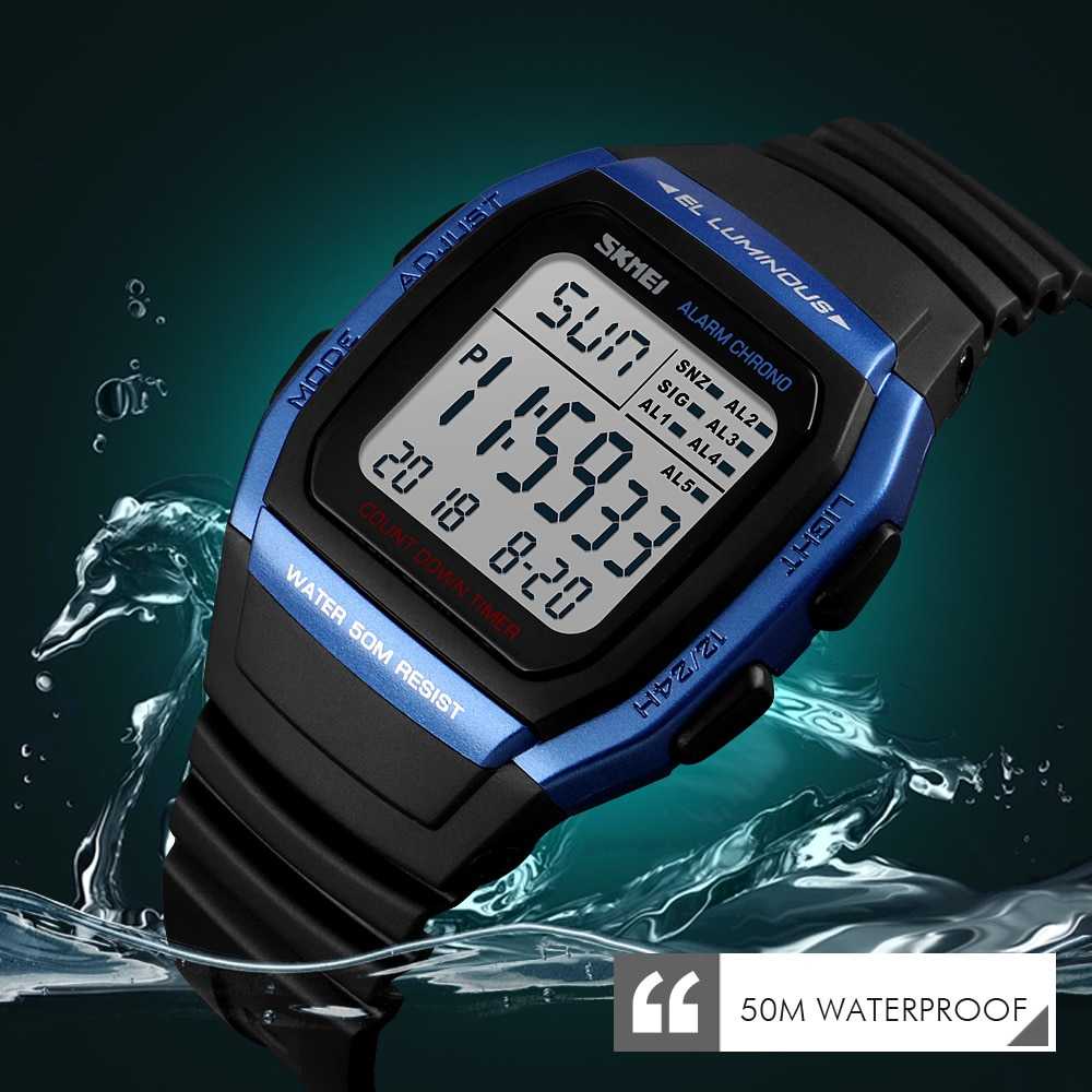 Jam Tangan Digital Pria Original SKMEI Water Resistant 50m- 1278