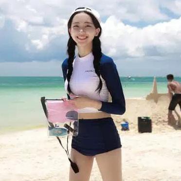 SALE BAJU RENANG LENGAN PANJANG WANITA BIKINI RENANG RASHGUARD TANKINI - M