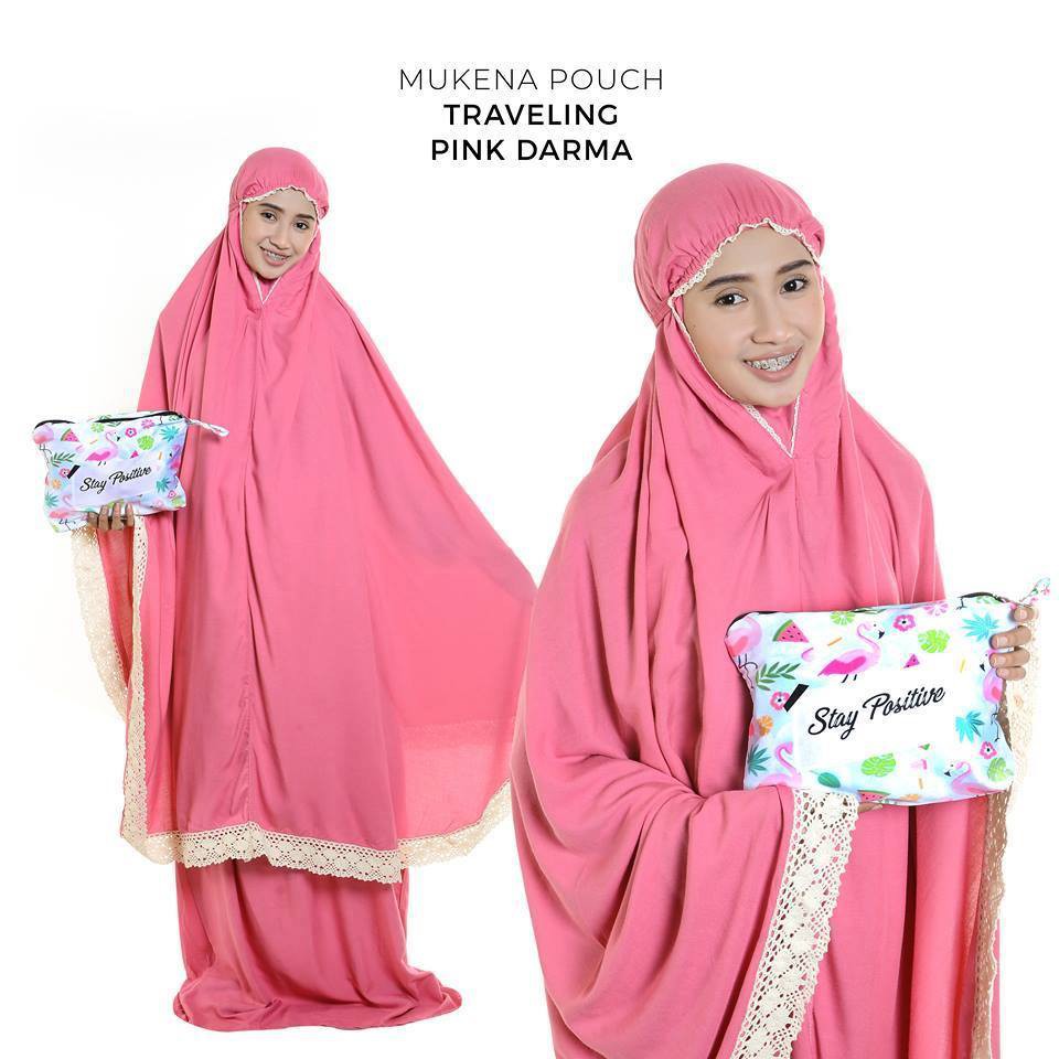 Mukena Katun Rayon Renda Pouch Traveling