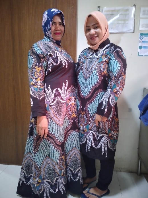 Batik Couple Keluarga Sania Ruffle Ori Ndoro Jowi Madu Hijau