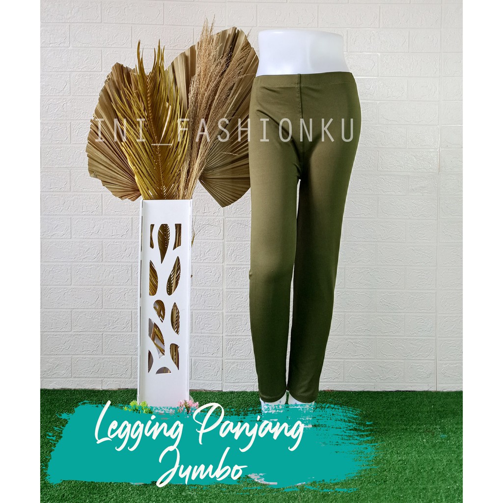 LEGGING PANJANG JUMBO SPANDEX WANITA LEGGING PANJANG PREMIUM BISA COD
