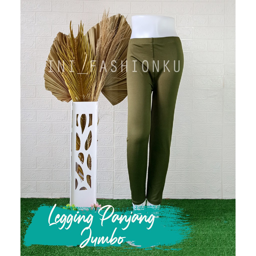 LEGGING PANJANG JUMBO SPANDEX WANITA LEGGING PANJANG PREMIUM BISA COD