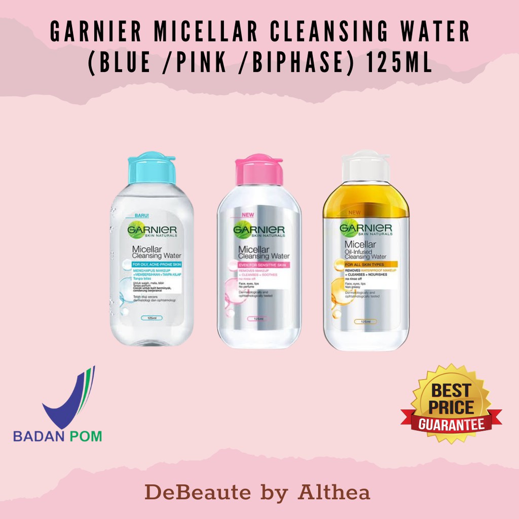 Garnier Micellar Cleansing Water (Pink / Blue / Vit C / Rose) 125ml