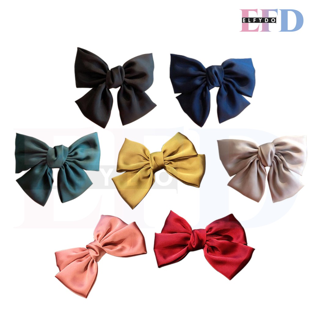 ELFYDO ACC156 Jepit Rambut Pita Besar Jepitan Aksesoris Wanita Hairpin Ribbon Fashion Korea
