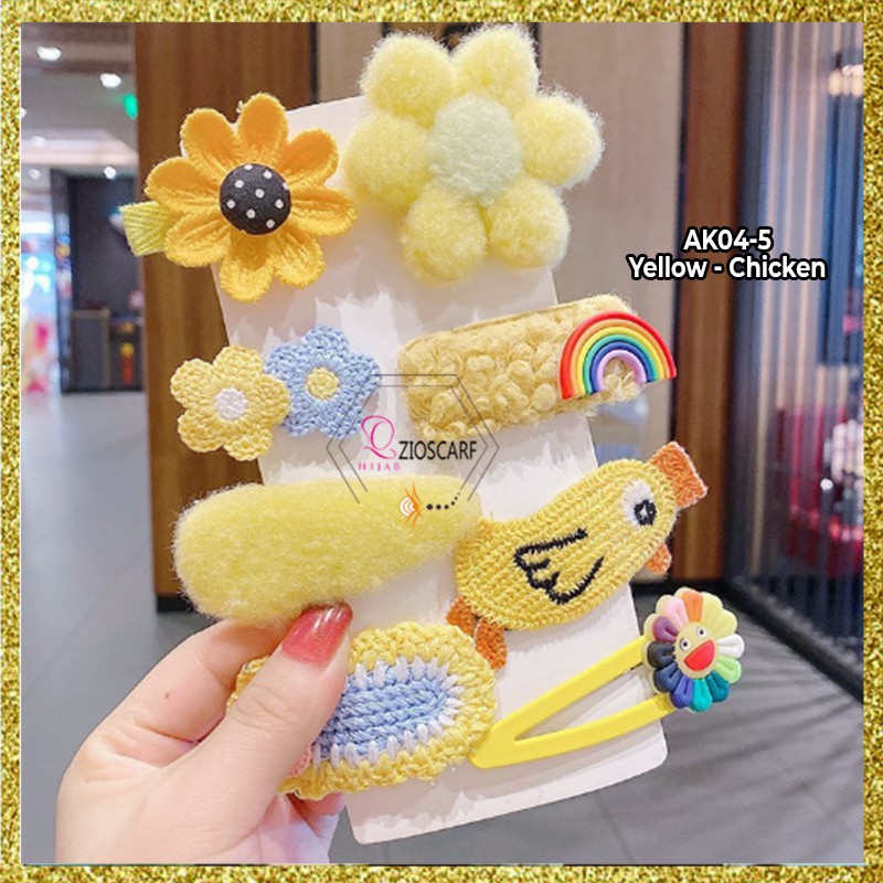 JEPIT RAMBUT ANAK PEREMPUAN KOREA FASHION LUCU / 1SET HAIRPIN JEPITAN PIN RAMBUT ANAK BALITA KARAKTER IMPORT - AK04