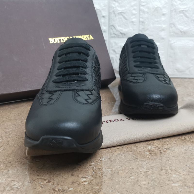 sepatu pria sneakers kulit asli leather sepatu anyaman kets casual botega