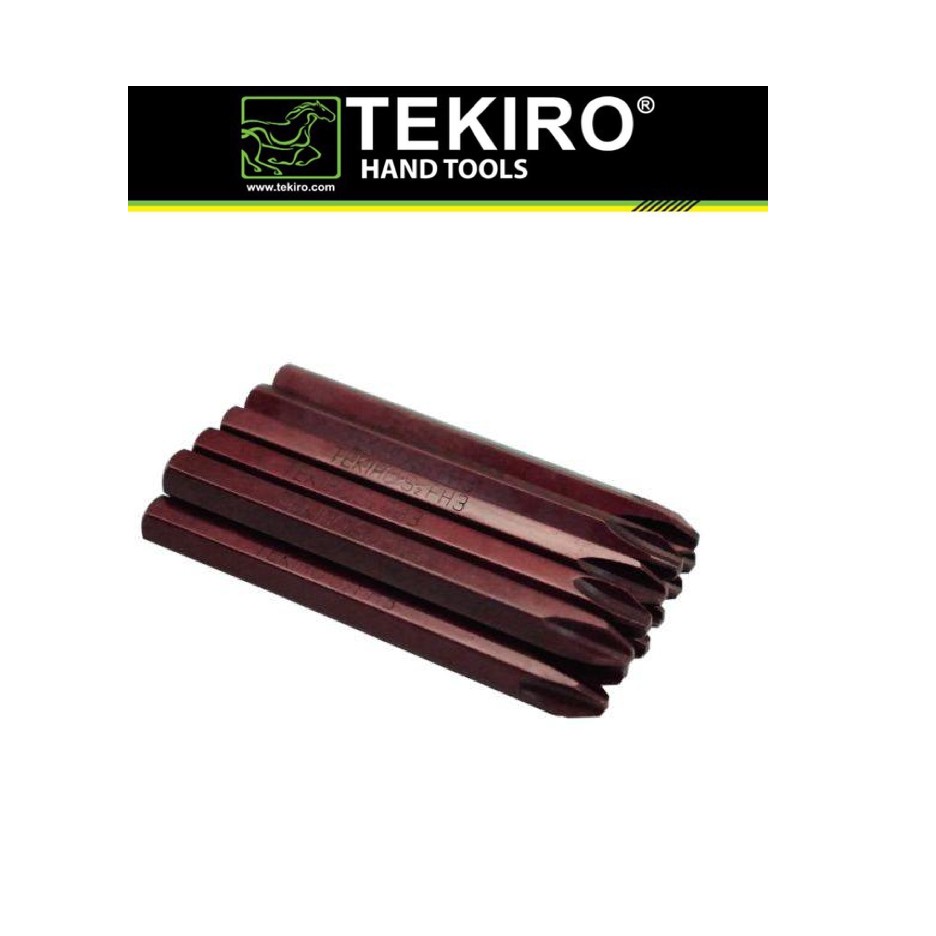 TEKIRO Mata Obeng Ketok Set 12 PCS PH3 x 80 MM / Impact Driver Bit Set PH3 Set 12Pcs Mata Obeng Ketok set 12pcs PH3 ph 3(+)