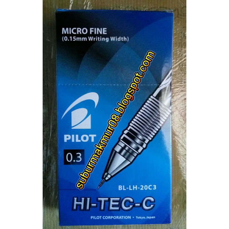 

Bolpen Bolpoint Pulpen Pilot Hitech-C 0,3 Hitam / Biru ASLI Termurah