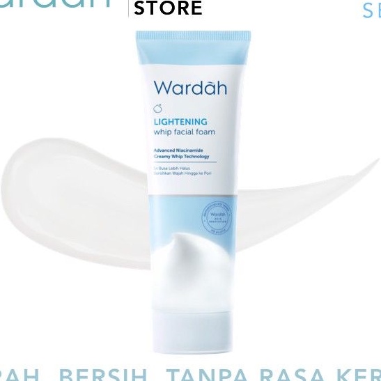 WARDAH LIGHTENING WHIP FACIAL FOAM [BUSA MELIMPAH + MENCERAHKAN ] 50 ML