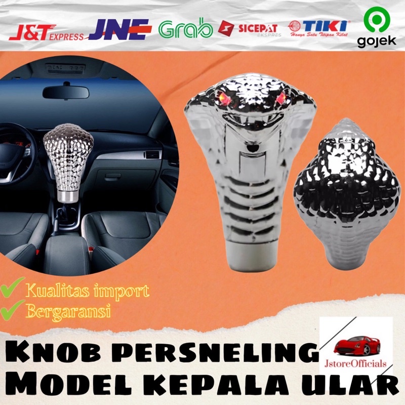 Knob Persneling Kepala Ular – Gear Shift Manual Aluminium Universal