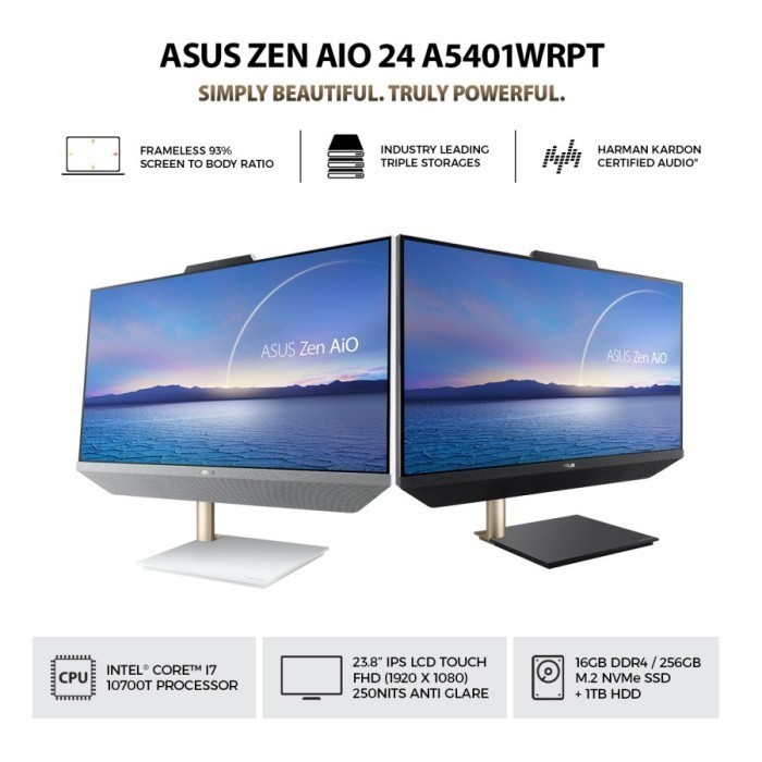 ASUS ZEN AIO 24 A5401WRPT-BA7112TS I7-10700T 16GB 1TB+256SSD MX330 W10
