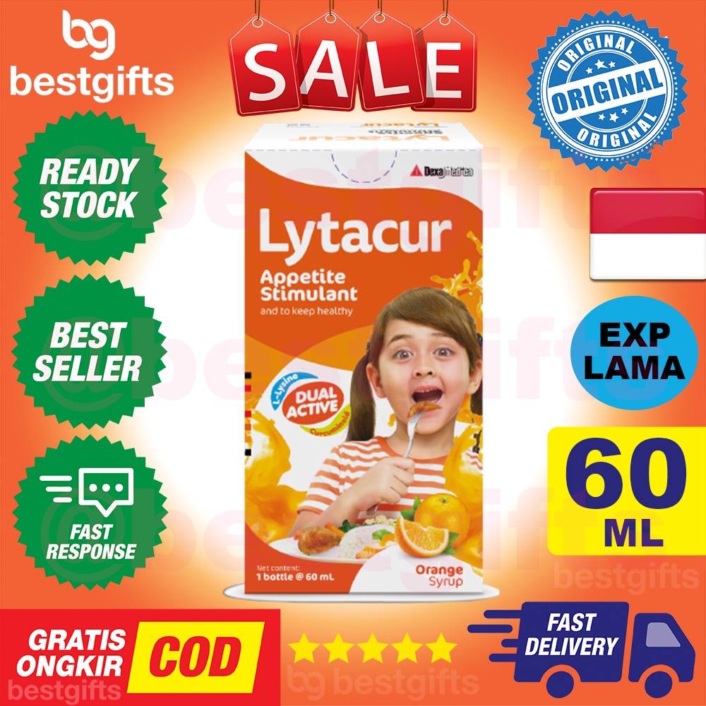 LYTACUR SYRUP DUAL ACTIVE ORANGE SIRUP JERUK MULTIVITAMIN MENINGKATKAN NAFSU MAKAN PERTUMBUHAN ANAK 60 ML