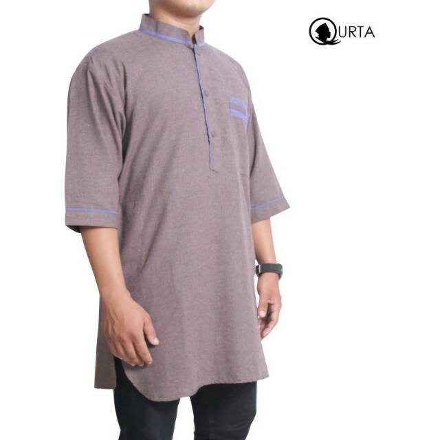 BAJU KURTA PRIA GAMIS SETENGAH PANJANG PRIA PAKAIAN MUSLIM ATASAN PRIA KURTA COWOK QURTA PAKISTAN