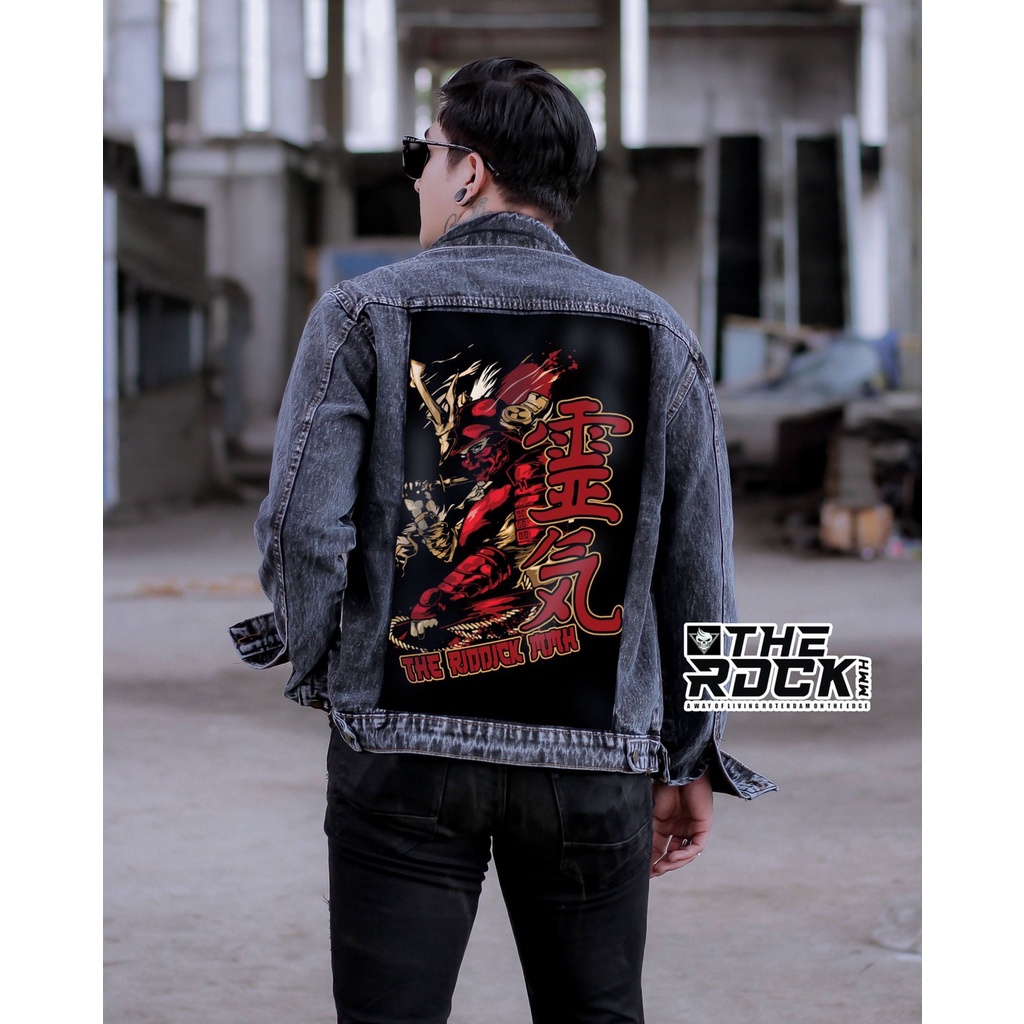 jaket jeans pria terbaru 2022 /jaket pria printing/ jaket pria denim jeans bergambar belakang/ jaket jeans pria bergambar terbaru/ jaket pria keren