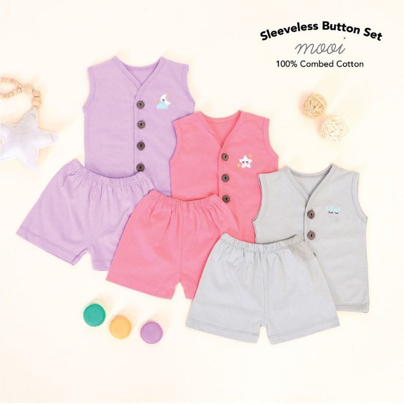 Mooi Sleeveless Button Set