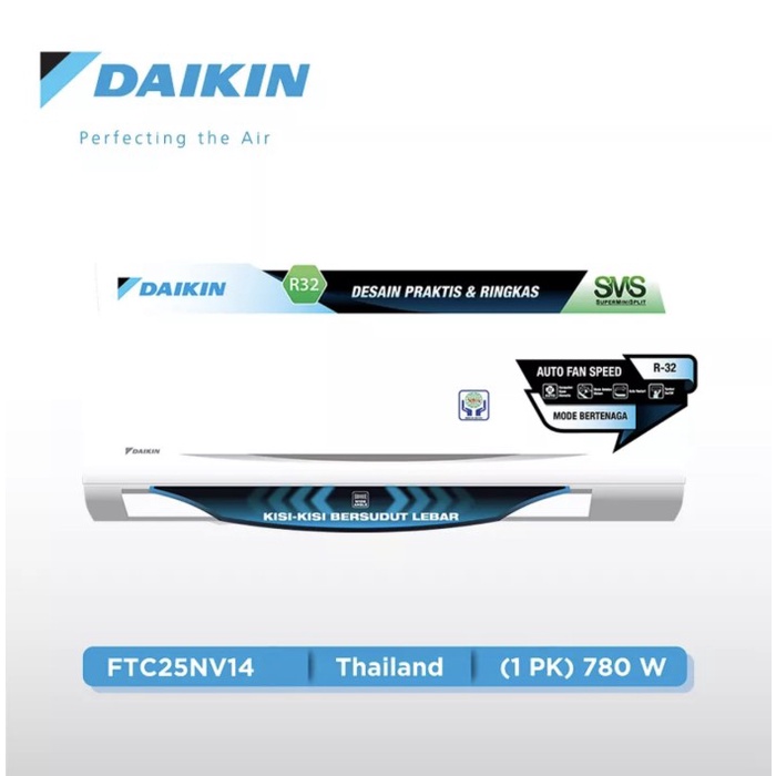 DAIKIN AC SUPER MINI SPLIT FTC25NV14+RC25NV14 1PK THAILAND