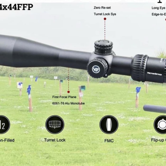 TELESKOP VECTOR VEYRON 4-16X44 FFP TERBARU ORIGINAL