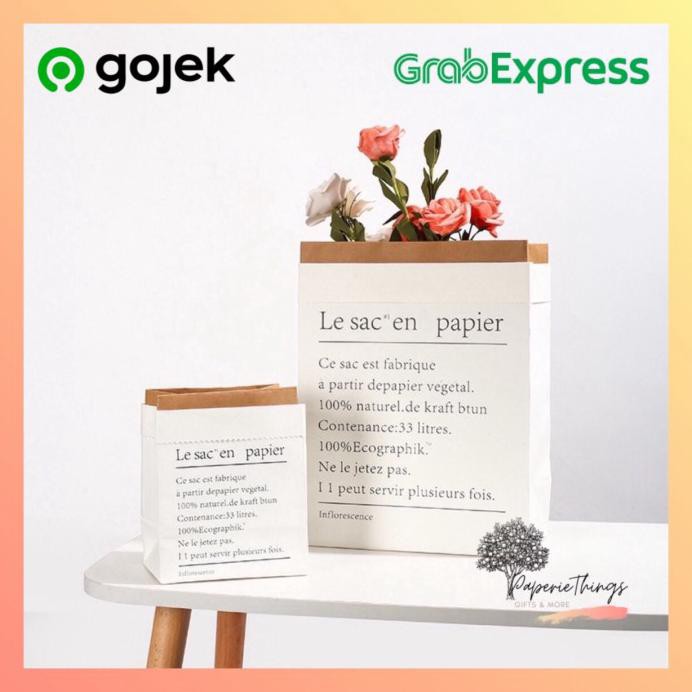 

Le Sac En Papier Paper Vase Besar Kecil Nordic Paper Bag Dekorasi - S