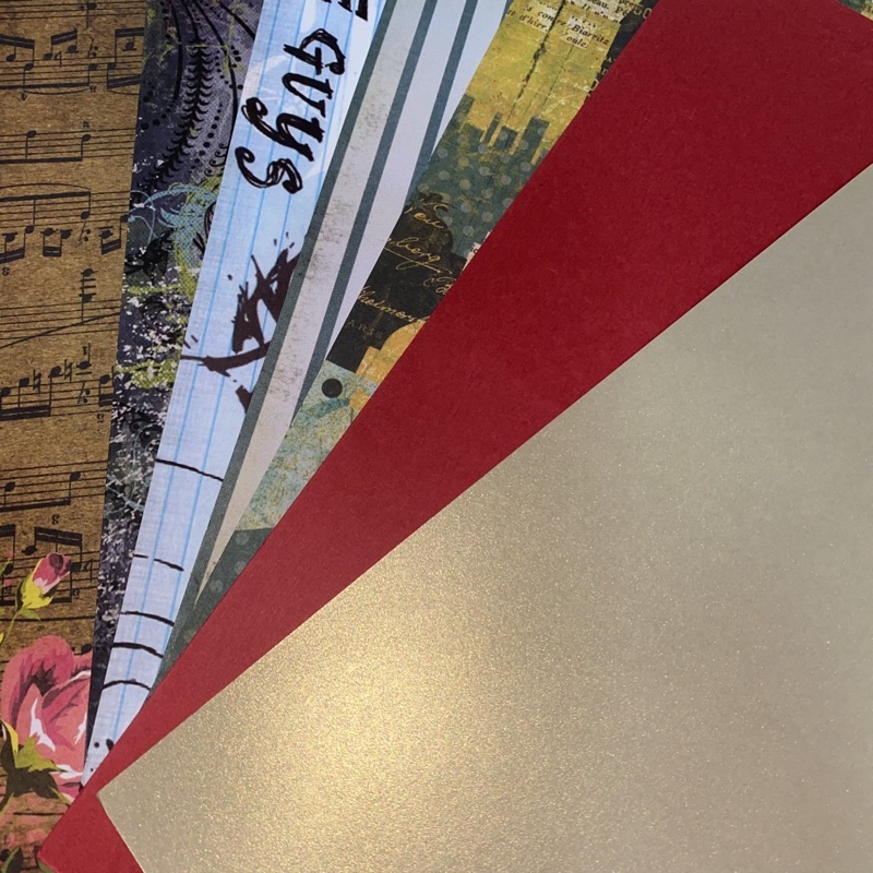 Jual scrapbook paper vintage & polos / cardstock Indonesia