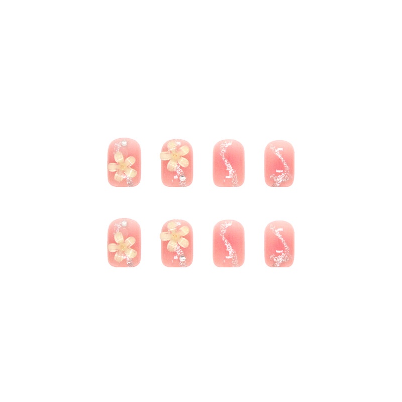 Z396 24pcs / Kotak Kuku Palsu Full Cover Untuk Dekorasi Nail Art