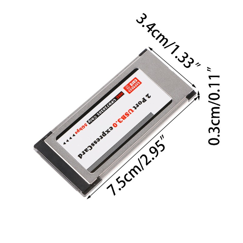 Btsg Pci-E Kartu Adapter Konverter Pci Express Ke 2 Port Usb 3.0 34mm