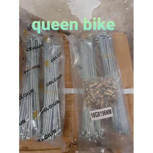 spoke ruji jeruji jari jari rombong gerobak ukuran 10gx196 isi 36 pcs