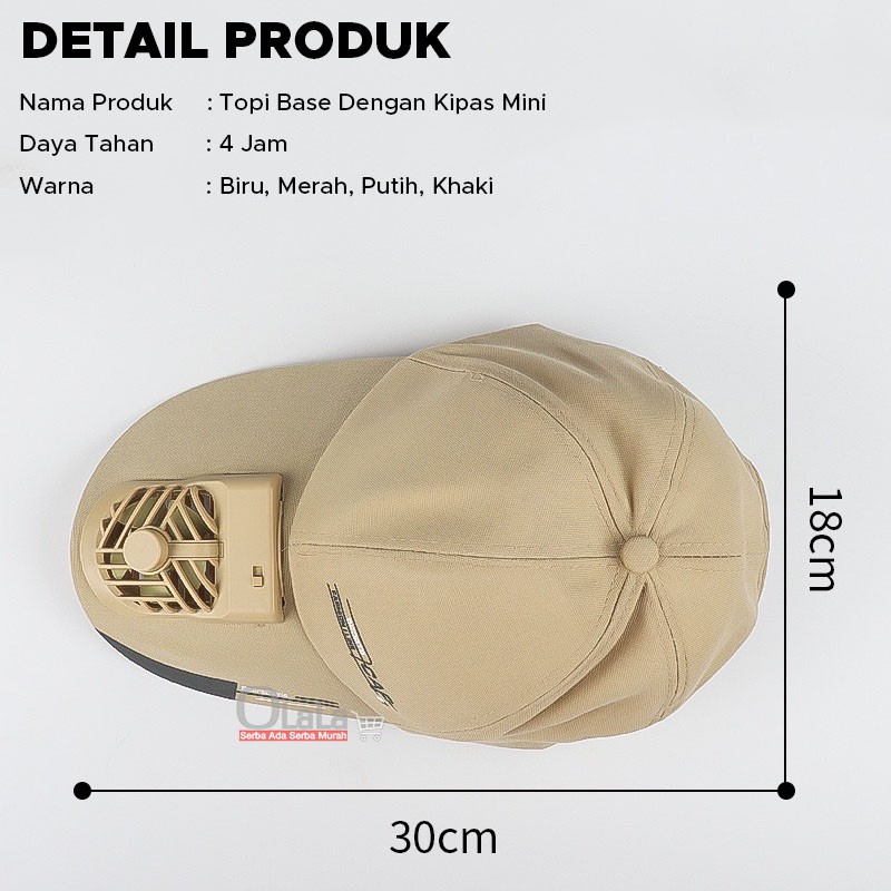 TOPI BASE DENGAN KIPAS MINI MZ-1159