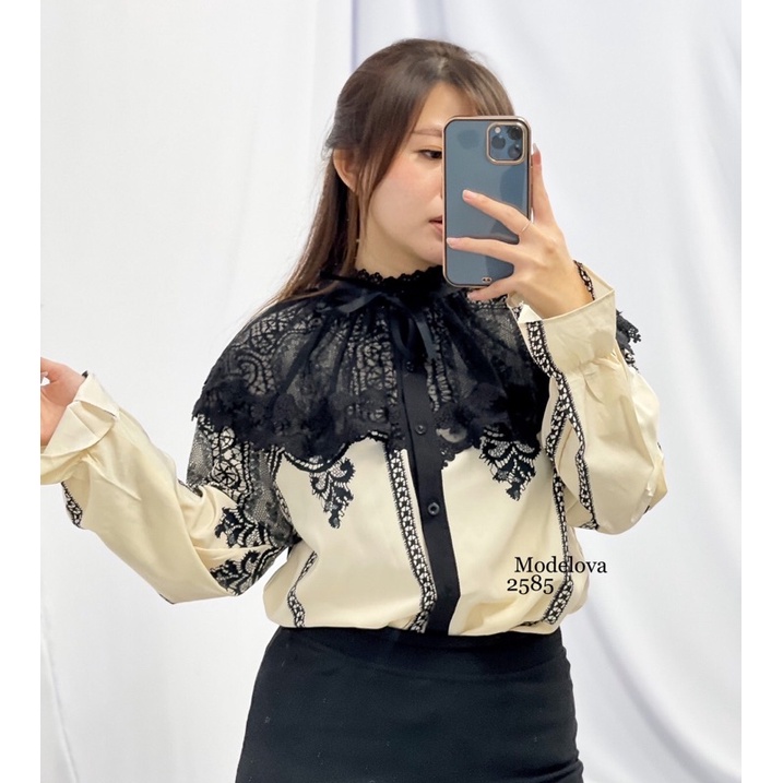 MDLV~2585 IIMORI LACE BLOUSE // ATASAN LENGAN PANJANG IMPORT // FASHION IMPORT