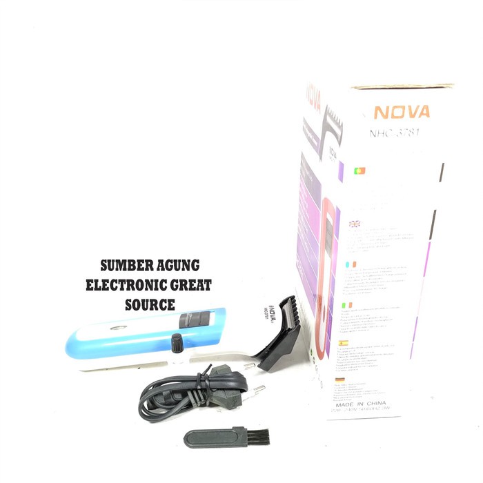Nova NHC3781 3781 Alat Cukur Rambut Cas Portable Ringan On Off