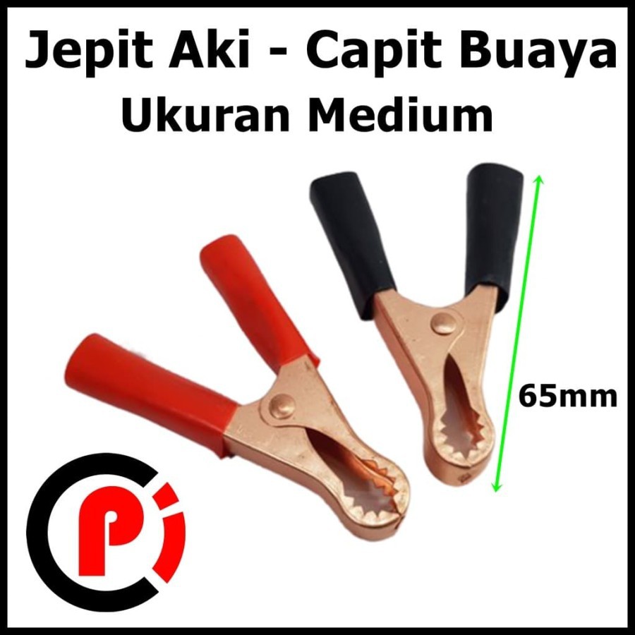 Jepit Aki Set Medium Tembaga Capit Buaya Sepasang Panjang 65MM