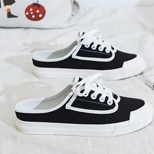 SW68 Sepatu Slip On Sneakers Tali Wanita Import - Sepatu Import Sneakers Wanita - Sepatu Kanvas Wanita