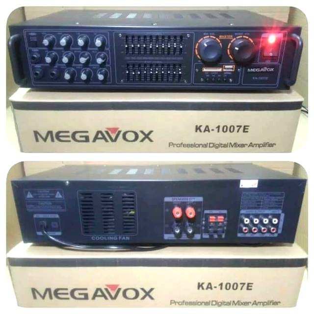 power mixer amplifier 3 Channel channel Megavox KA-1007